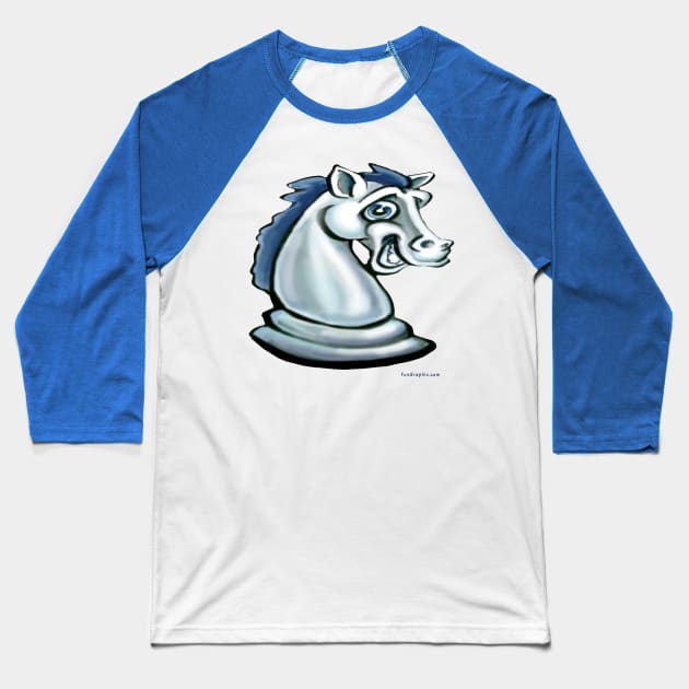 Chess Knight Baseball T-Shirt by Kevin Middleton